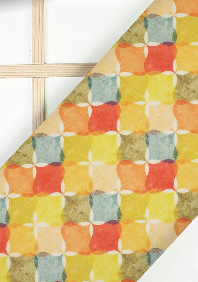 Yellow Printed Organza Lehenga Set