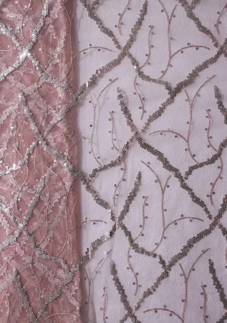 Pink Embellished Blouse Georgette Lehenga Set