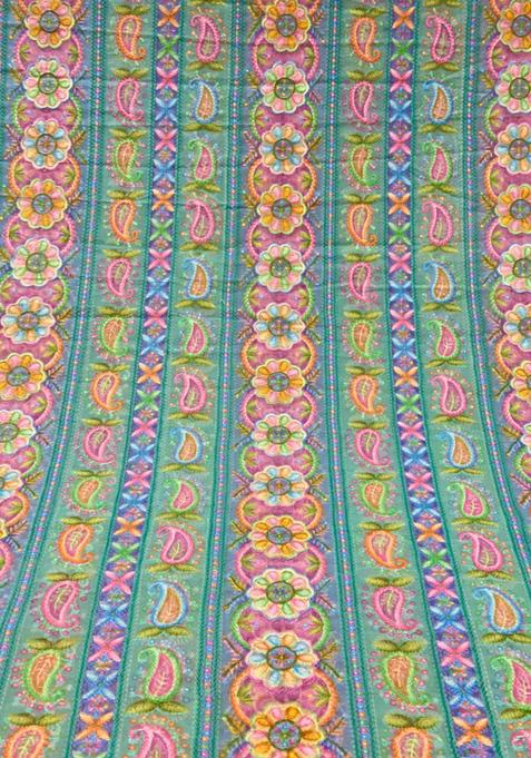 Blue Printed Georgette Lehenga Set