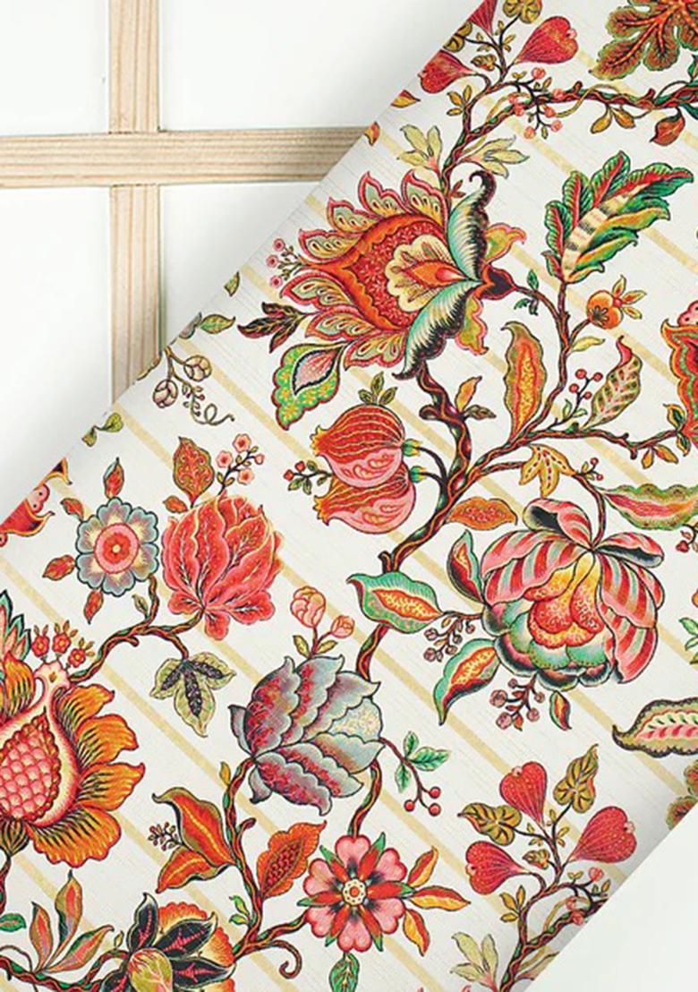 Brown Printed Satin Lehenga Set - Indya