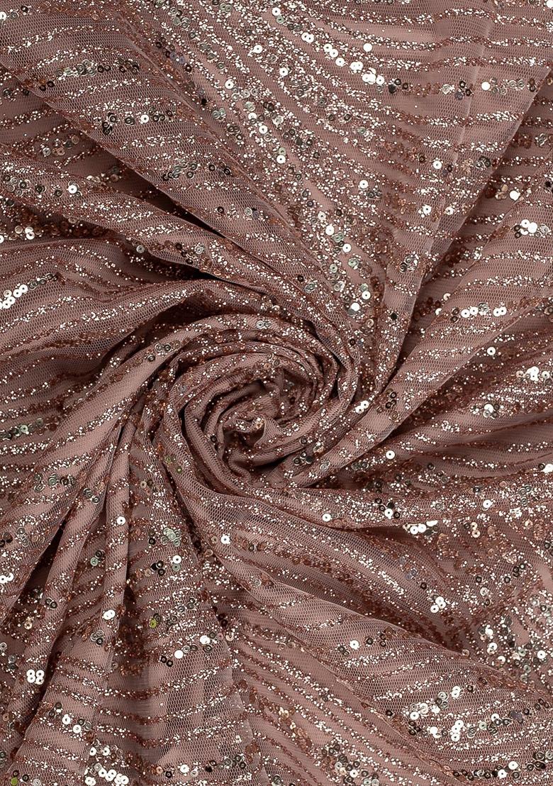 Pink Sequin Embellished Net Lehenga Set