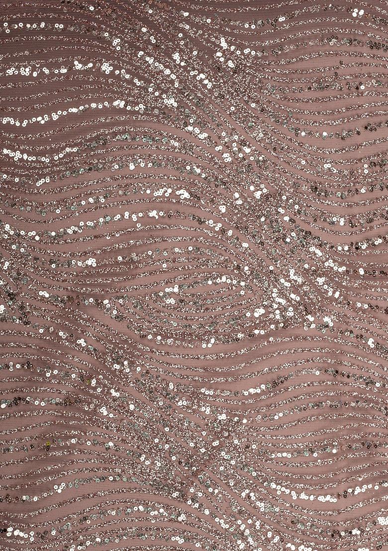 Pink Sequin Embellished Net Lehenga Set