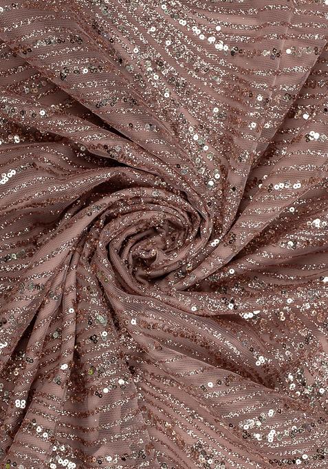 Pink Sequin Embellished Net Lehenga Set