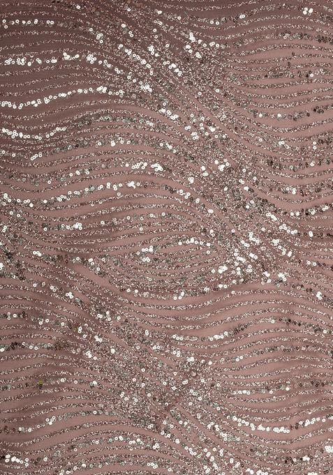 Pink Sequin Embellished Net Lehenga Set