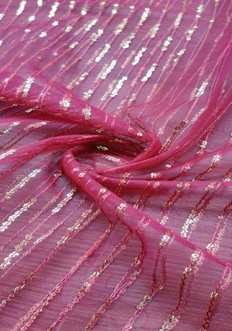 Maroon Embellished Net Lehenga Set