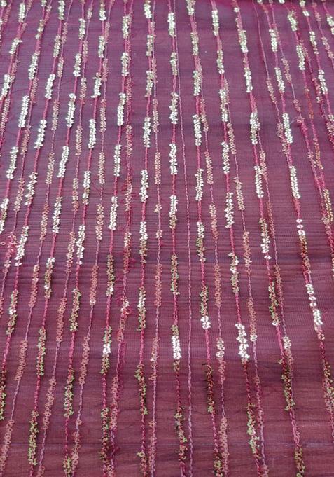 Maroon Embellished Net Lehenga Set