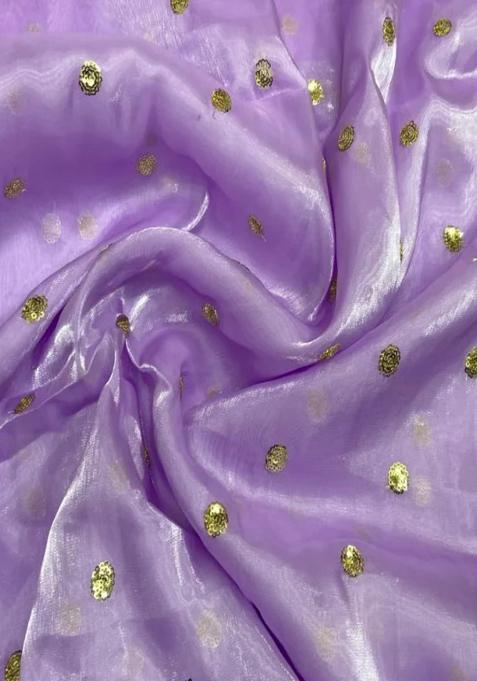 Purple Embroidered Shimmer Lehenga Set