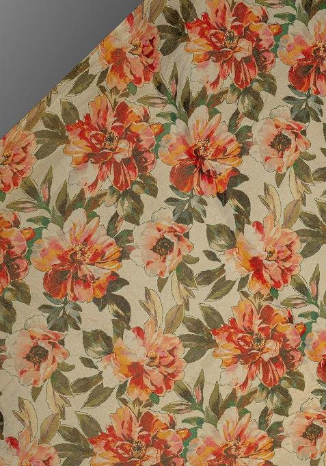 Multicolor Printed Organza Lehenga Set