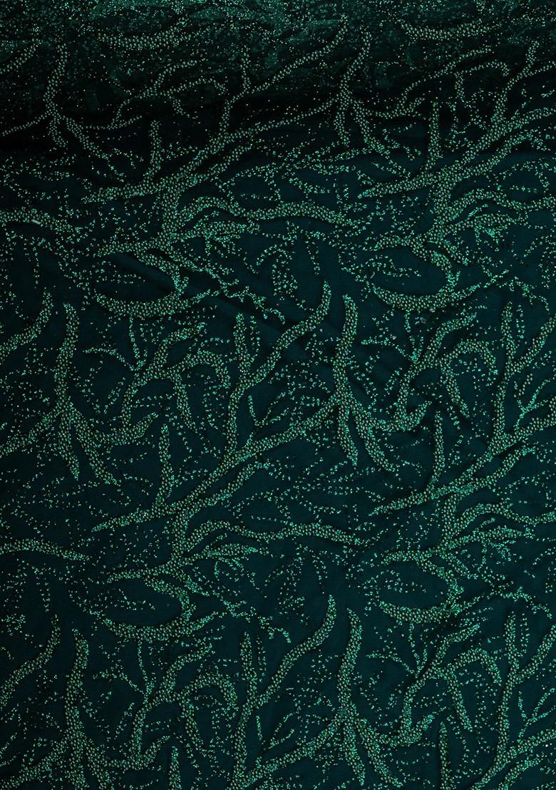 Green Embellished Net Lehenga Set