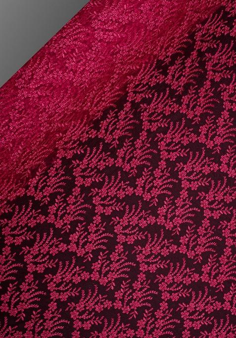 Wine Embroidered Net Lehenga Set