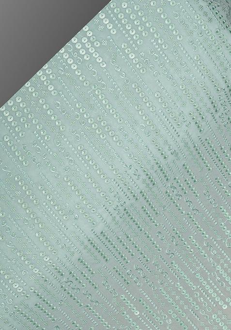 Sea Green Sequin Georgette Lehenga Set