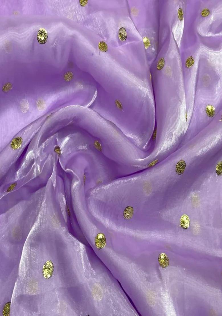 Lavender Embroidered Shimmer Lehenga Set