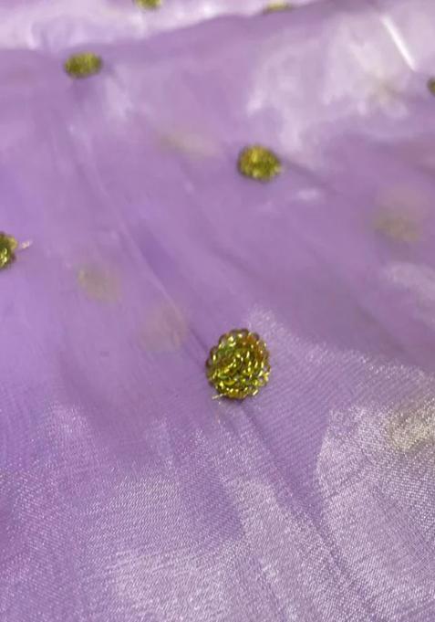 Lavender Embroidered Shimmer Lehenga Set