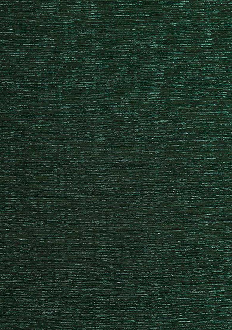 Green Solid Lurex Lehenga Set - Indya