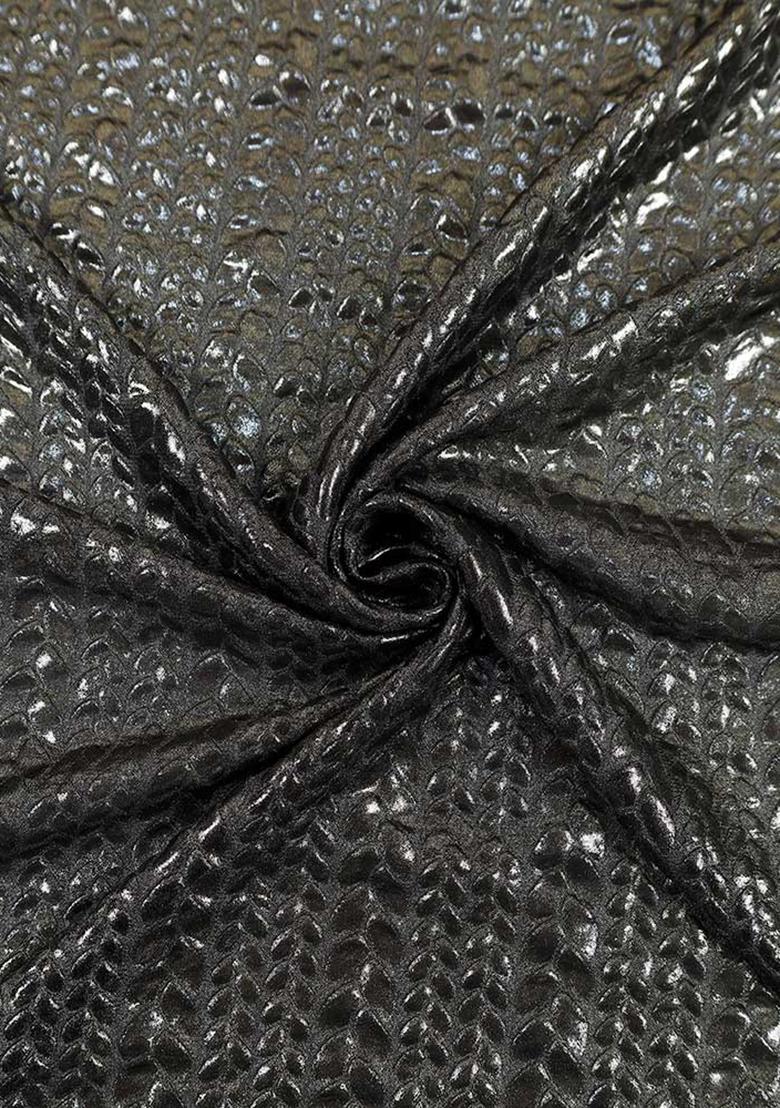 Black Solid Chiffon Lehenga Set - Indya