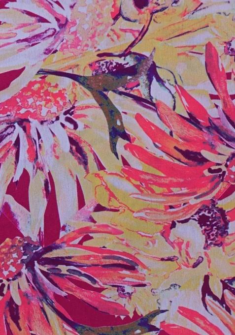 Pink Printed Satin Lehenga Set