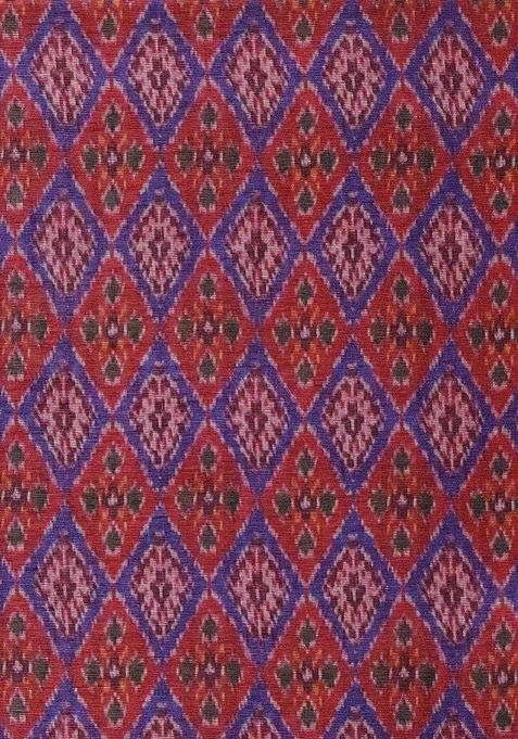 Maroon Printed Silk Lehenga Set