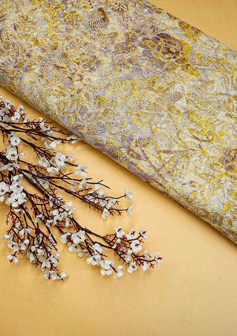 Yellow Embellished Blouse Georgette Lehenga Set - Indya