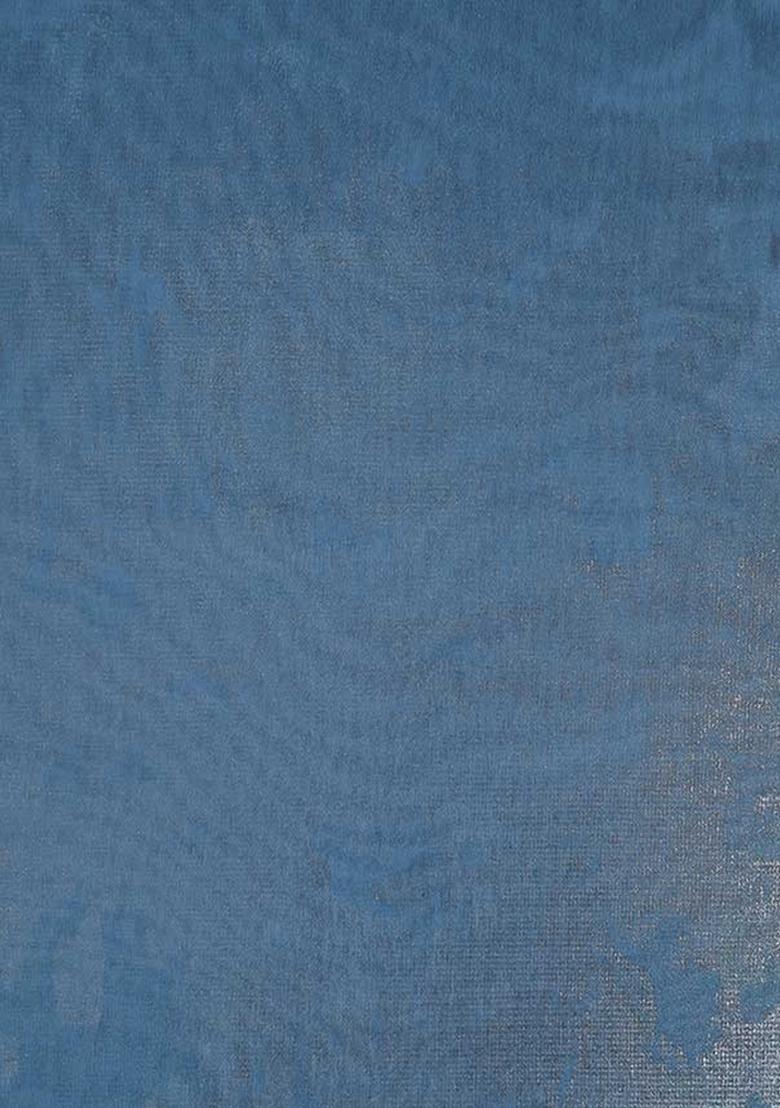 Sky Blue Solid Chiffon Lehenga Set - Indya