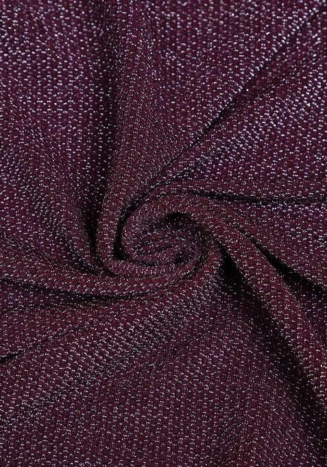 Maroon Foil Printed Lehenga Set