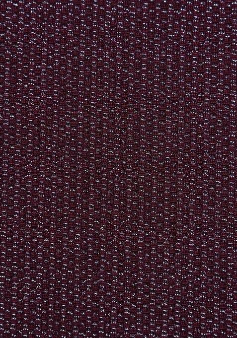 Maroon Foil Printed Lehenga Set