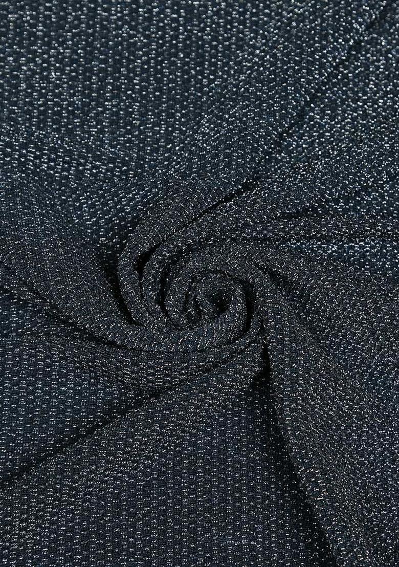 Navy Weaving Knit Lehenga Set