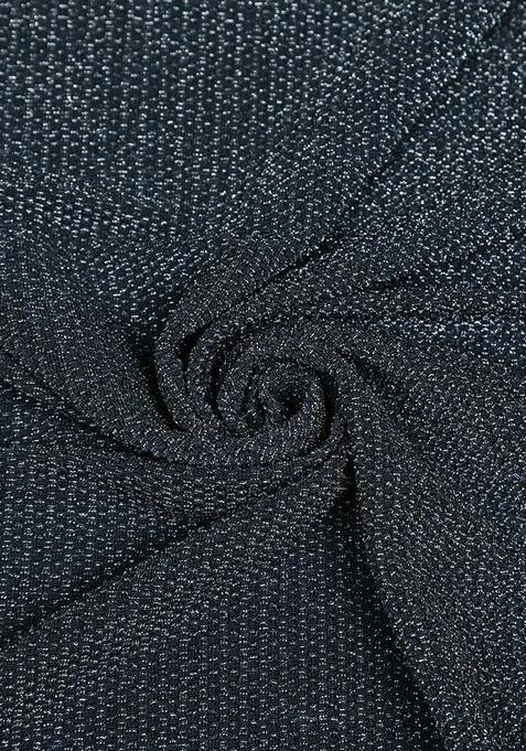 Navy Weaving Knit Lehenga Set