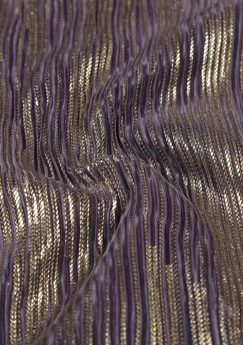 Gold Foil Printed Knit Lehenga Set