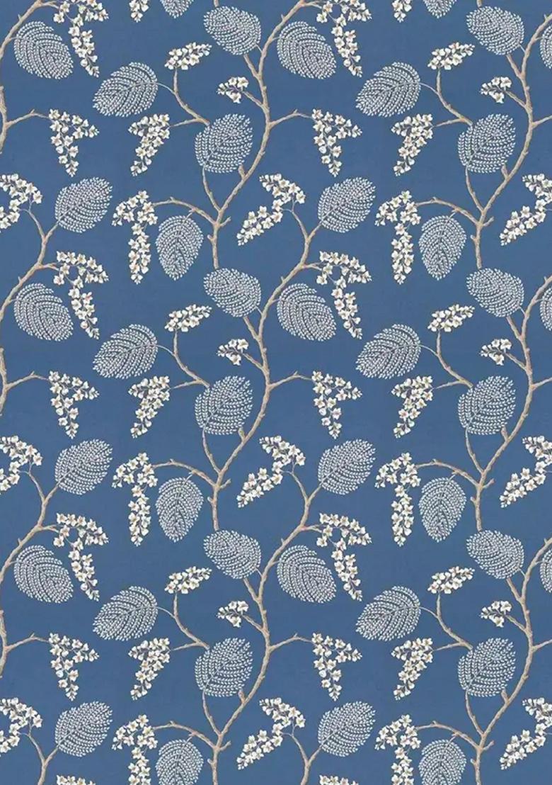 Blue Printed Rayon Lehenga Set - Indya