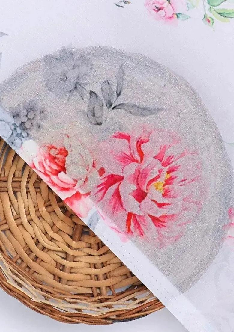 Multicolor Printed Chinon Lehenga Set - Indya