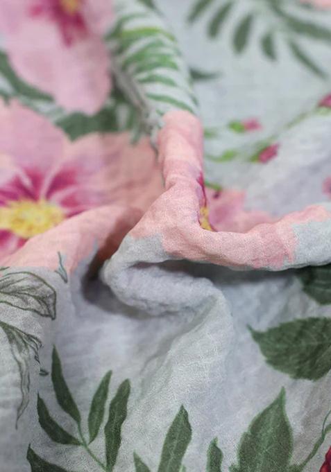 Blue Printed Lehenga Set