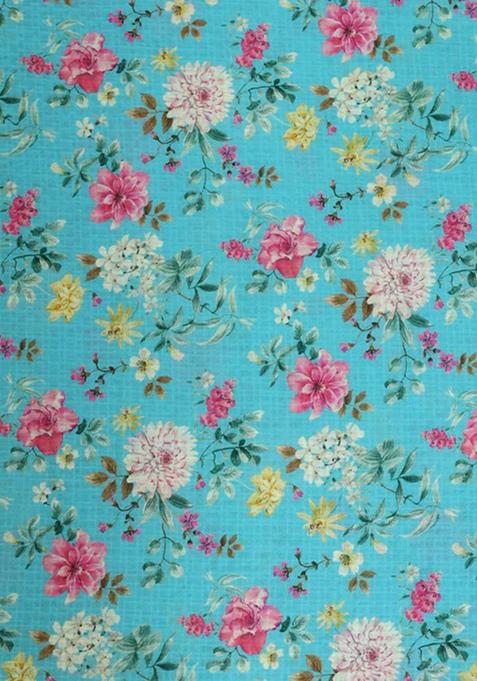 Sky Blue Printed Lehenga Set