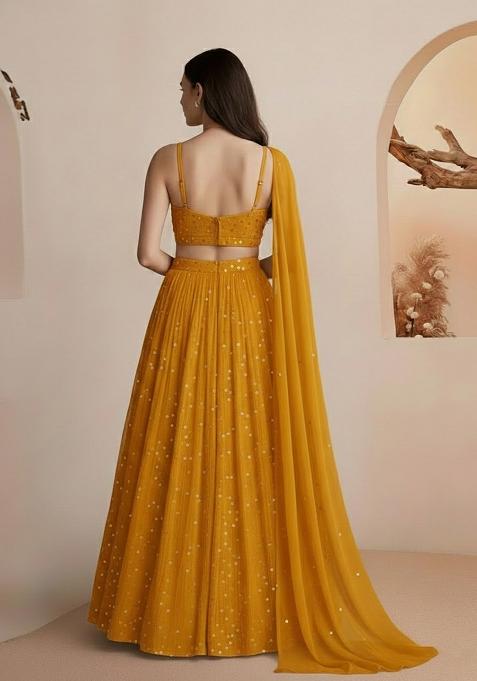 Yellow Embellished Lehenga Set