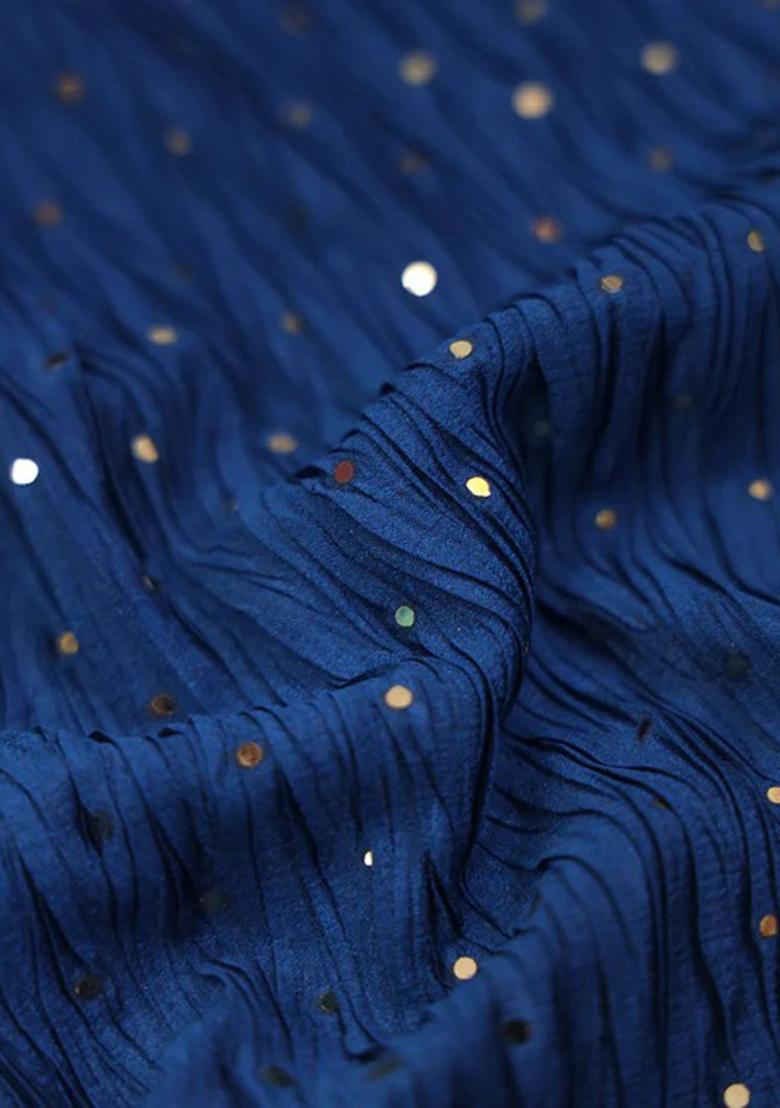 Blue Embellished Lehenga Set - Indya