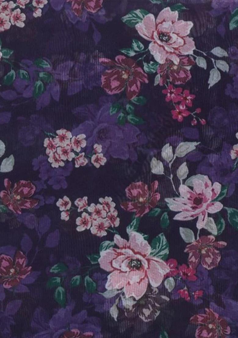 Purple Embroidered Organza Lehenga Set - Indya