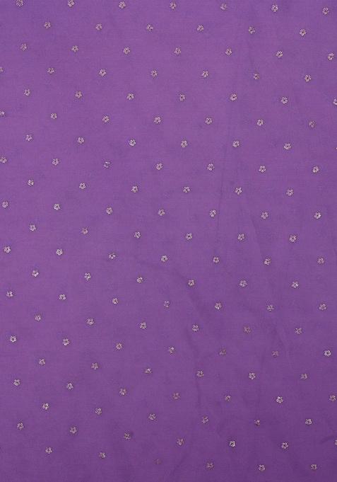 Lavender Embroidered Georgette Lehenga Set