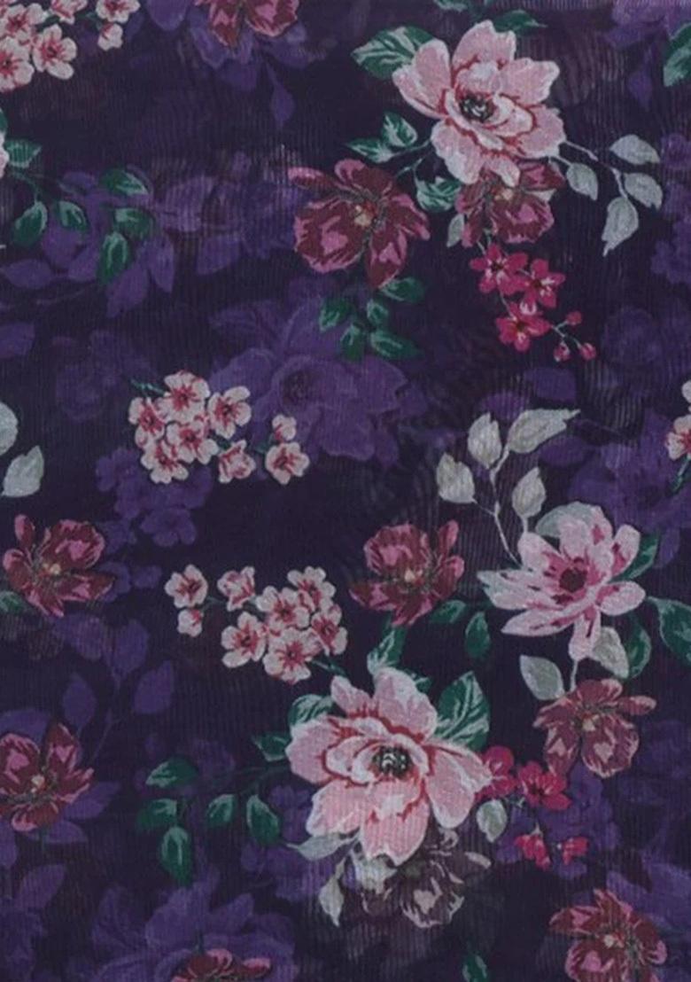 Purple Embroidered Organza Lehenga Set - Indya