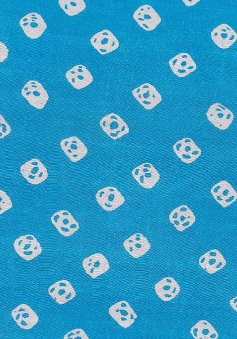 Sky Blue Printed Chanderi Lehenga Set