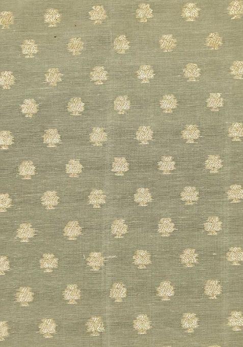 Sage Green Jacquard Chanderi Lehenga Set