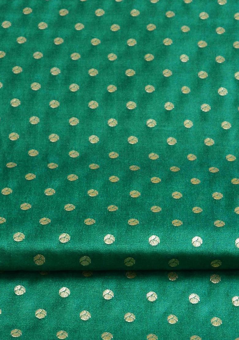 Green Embellished Silk Lehenga Set - Indya