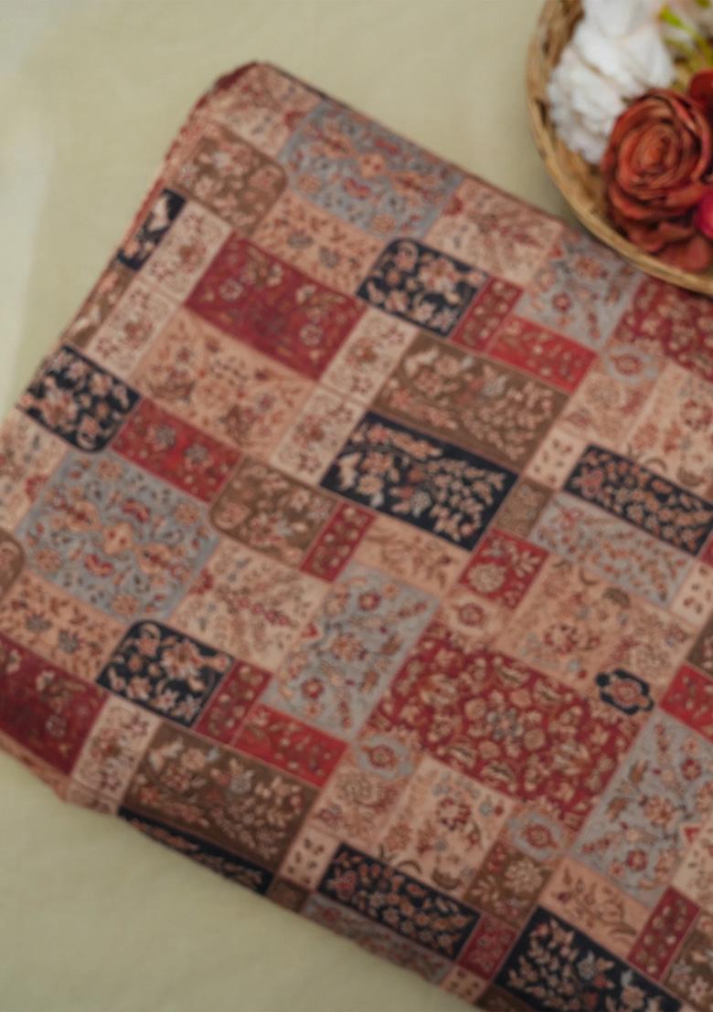 Multicolor Printed Tissue Lehenga Set - Indya