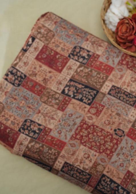 Multicolor Printed Tissue Lehenga Set