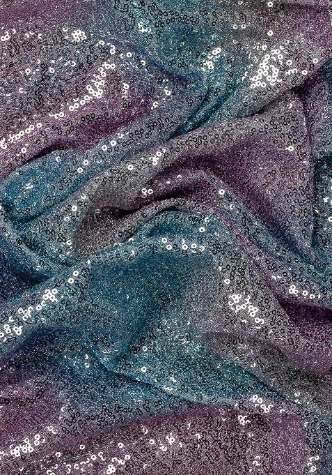 Multicolor Net Sequin Lehenga Set