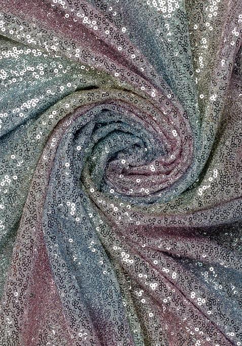 Multicolor Net Sequin Lehenga Set