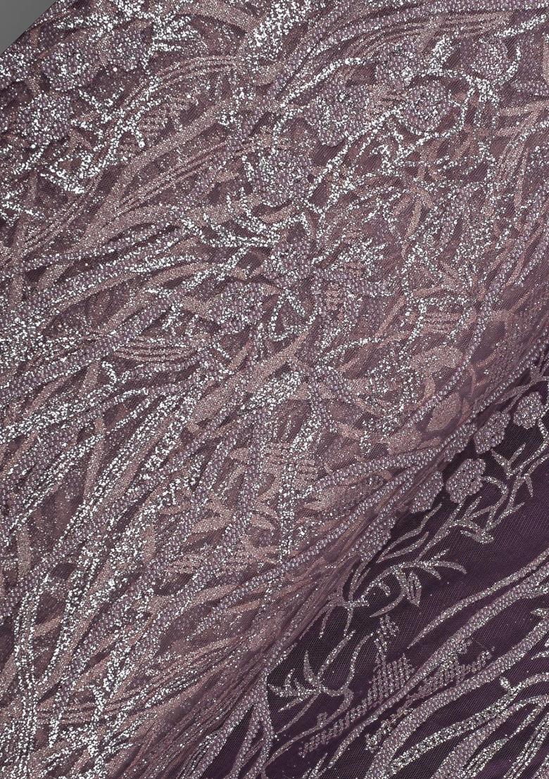 Purple Net Embellished Lehenga Set