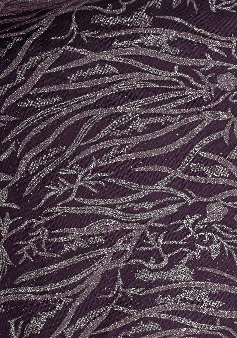 Purple Net Embellished Lehenga Set