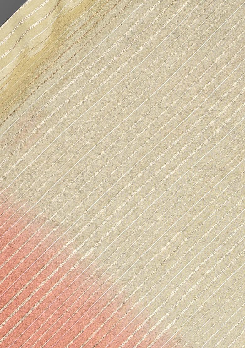 Multicolor Tissue Textured Lehenga Set