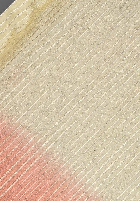 Multicolor Tissue Textured Lehenga Set