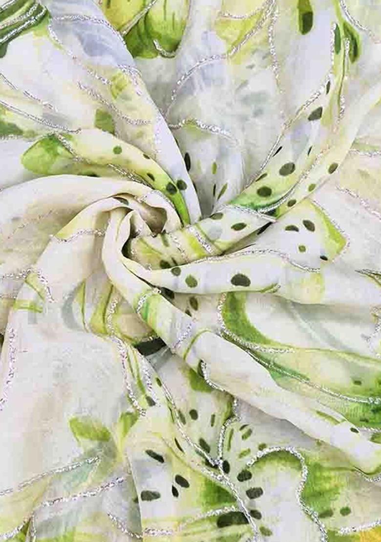 Light Green Organza Embroidered Lehenga Set