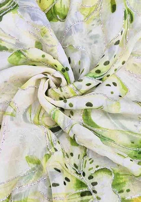 Light Green Organza Embroidered Lehenga Set